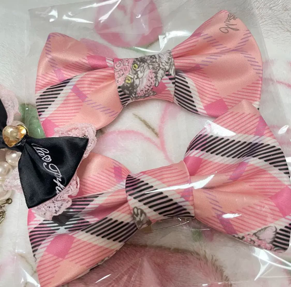 라파페 진주리본 초커&마즈 네코 리본핀 상품이미지2