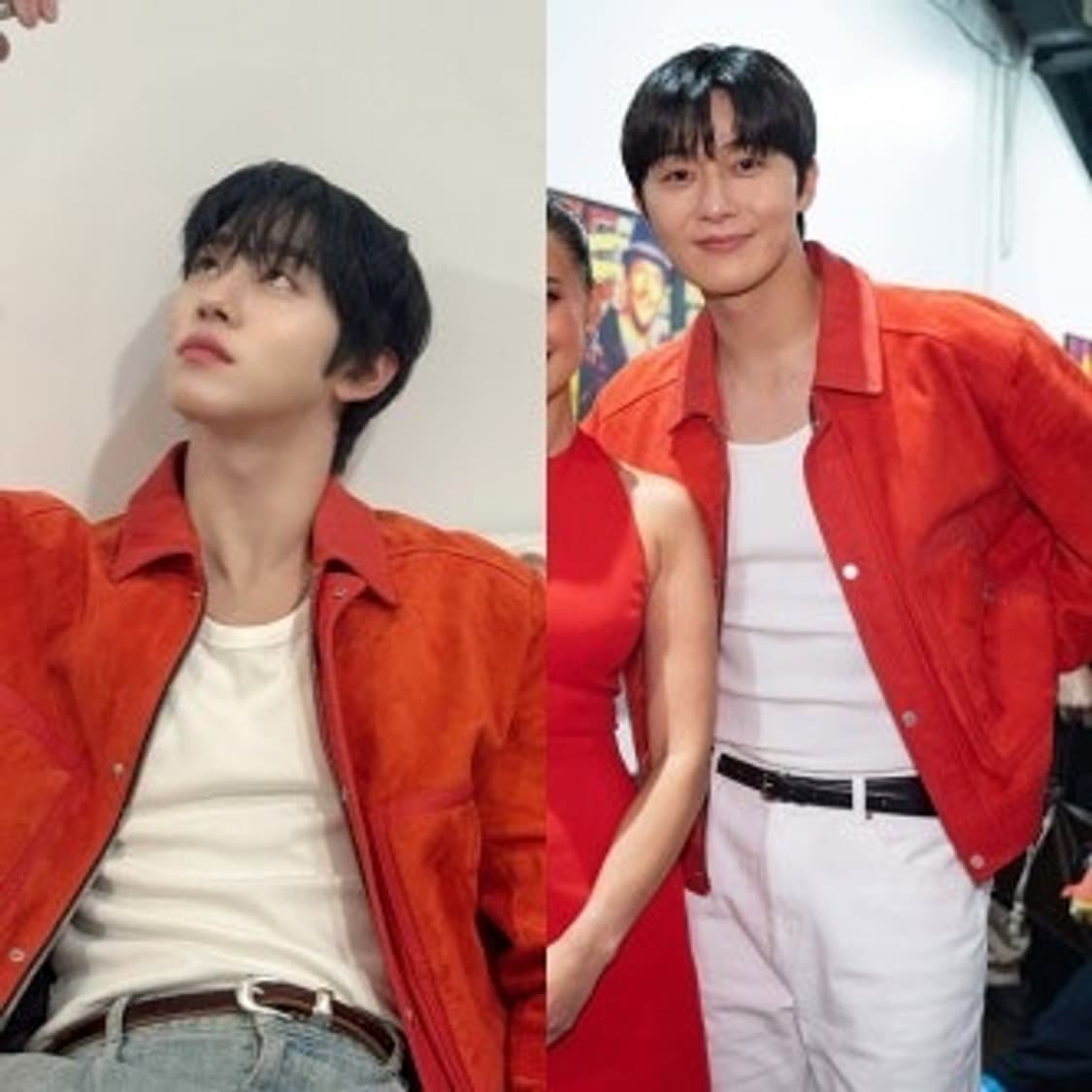 (새상품) 언지미크 스웨이드 자켓 L 레드 상품이미지6