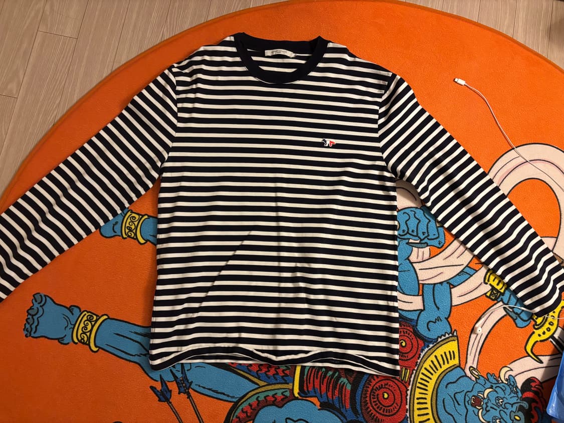 메종키츠네 스트라이프 슬리브 상품이미지1