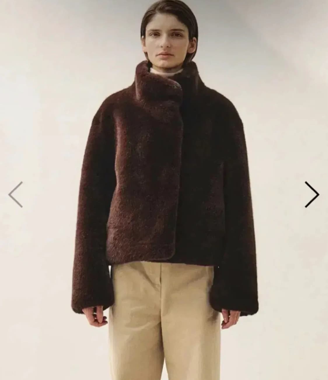 [새상품] 모한 하이넥 퍼자켓 브라운  상품이미지1