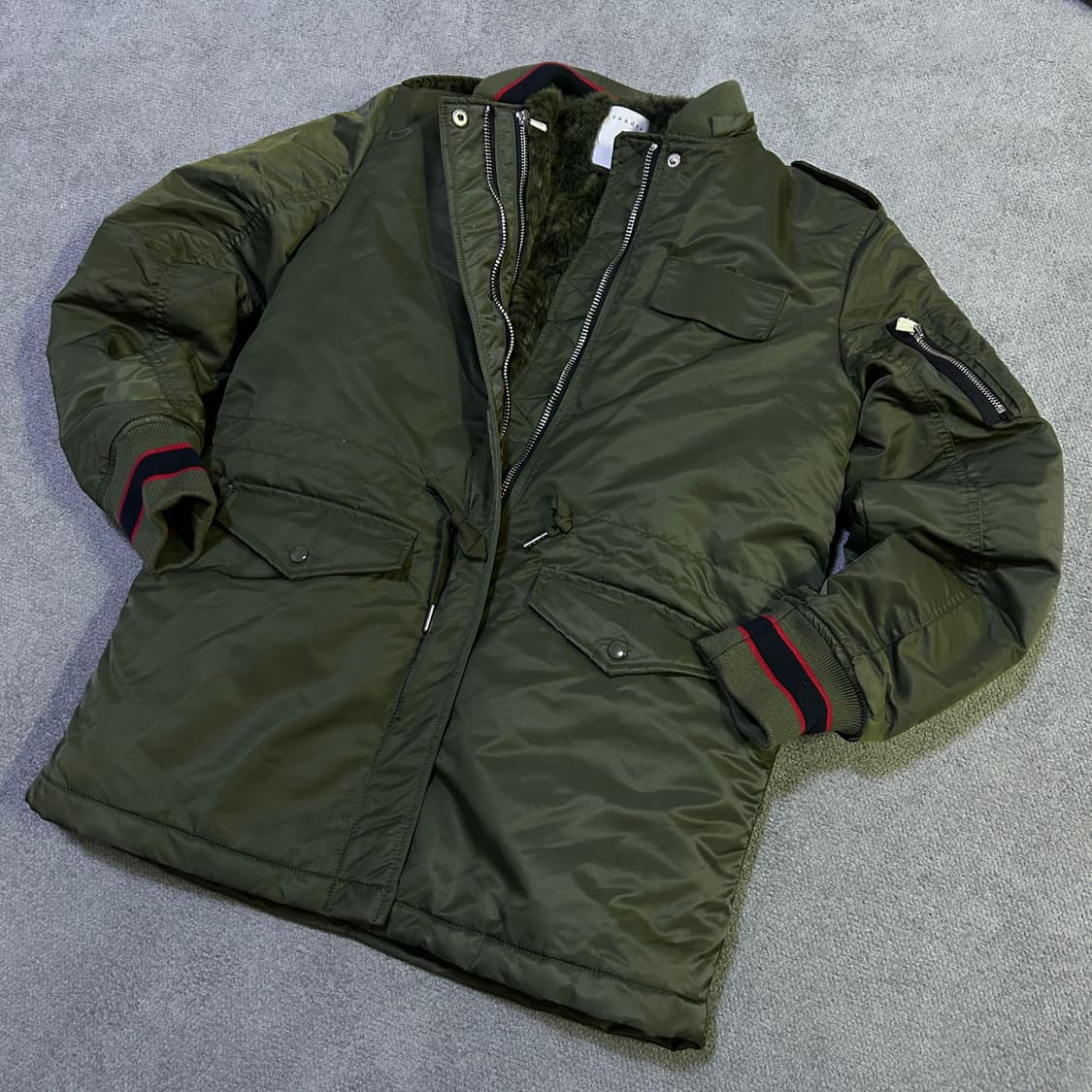 산드로 비탈링 카키 패딩점퍼  상품이미지1