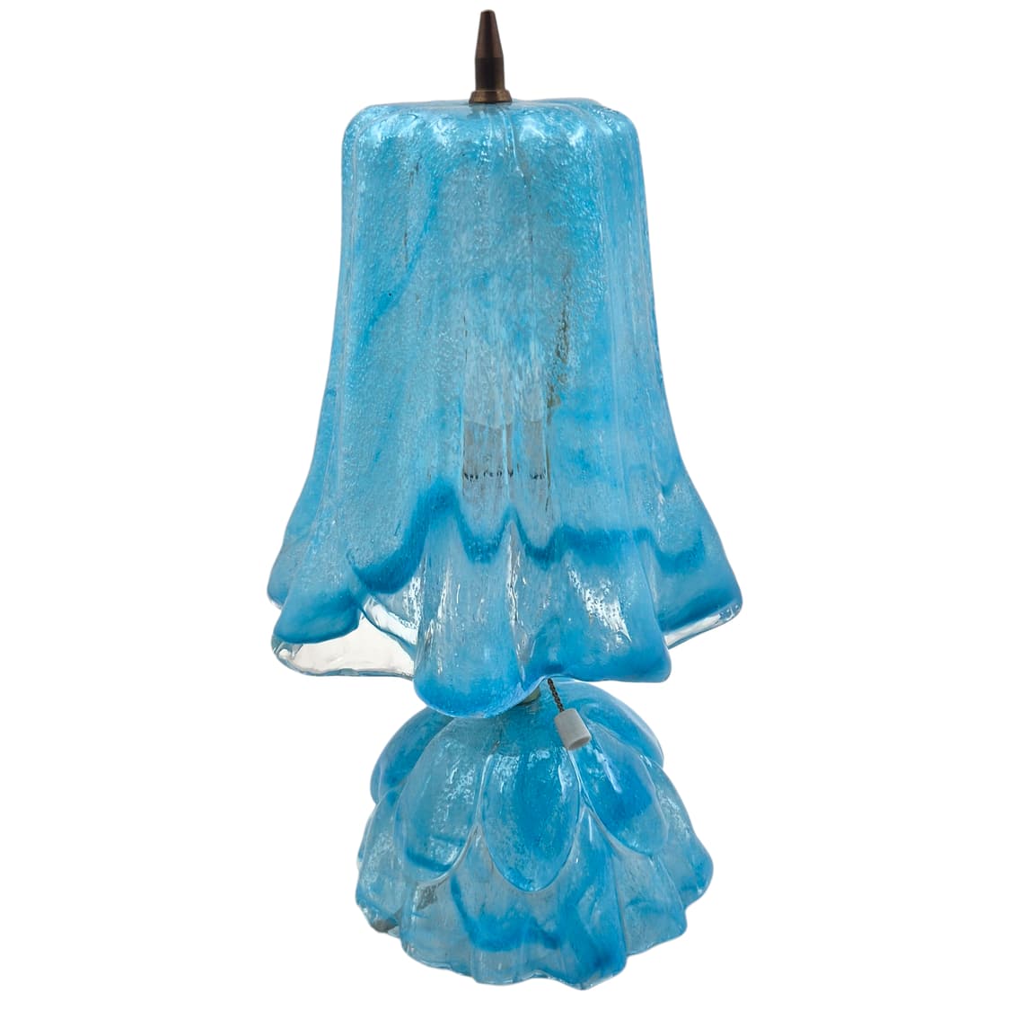 60s 이와타 아트글라스 스카이 마블 엔틱 빅 램프 상품이미지5