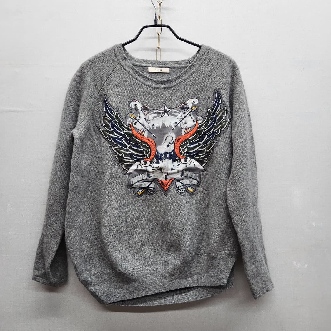 한섬 시스템 빈티지 자수 니트 M 상품이미지1