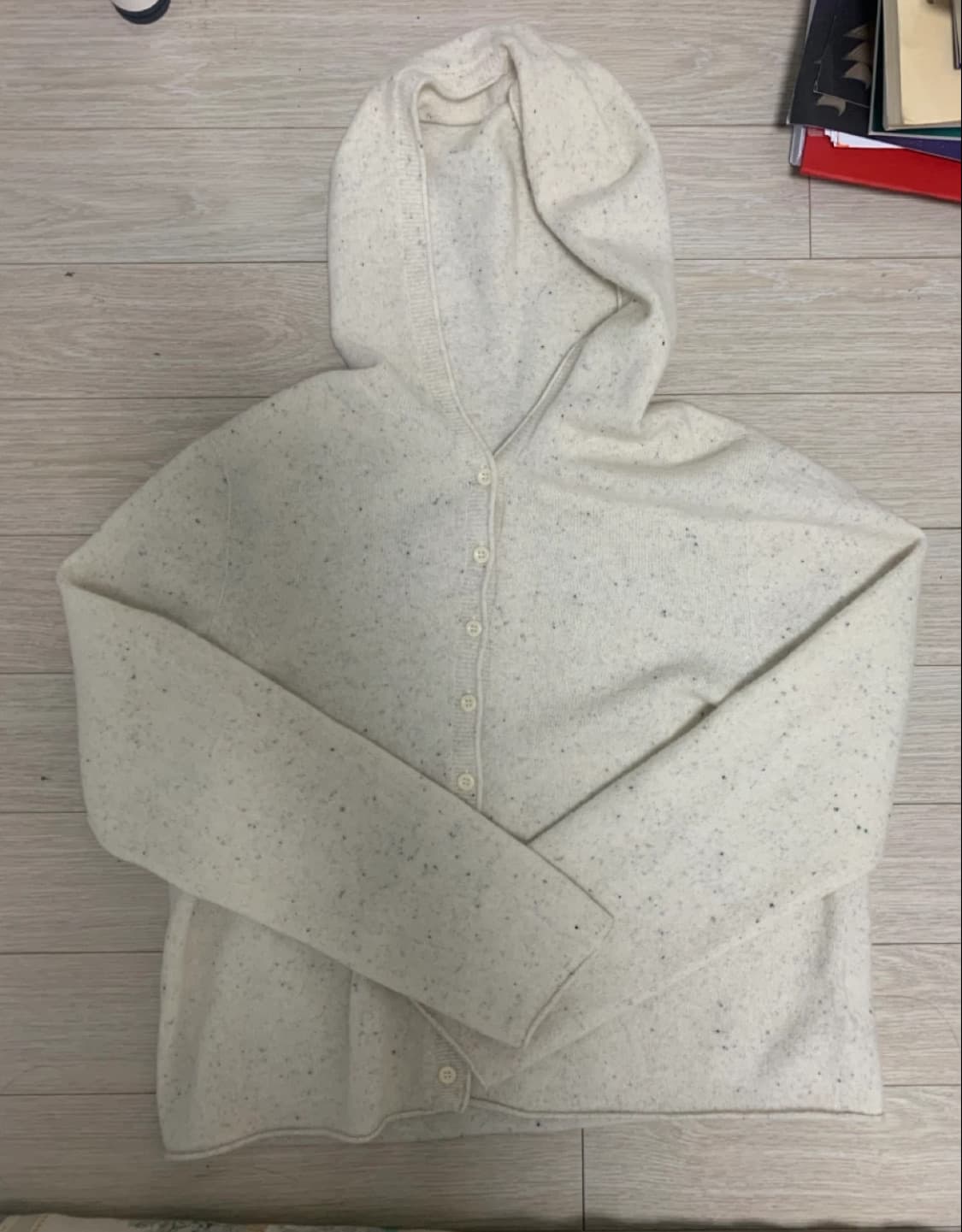 아이보리니트후드가디건 상품이미지1