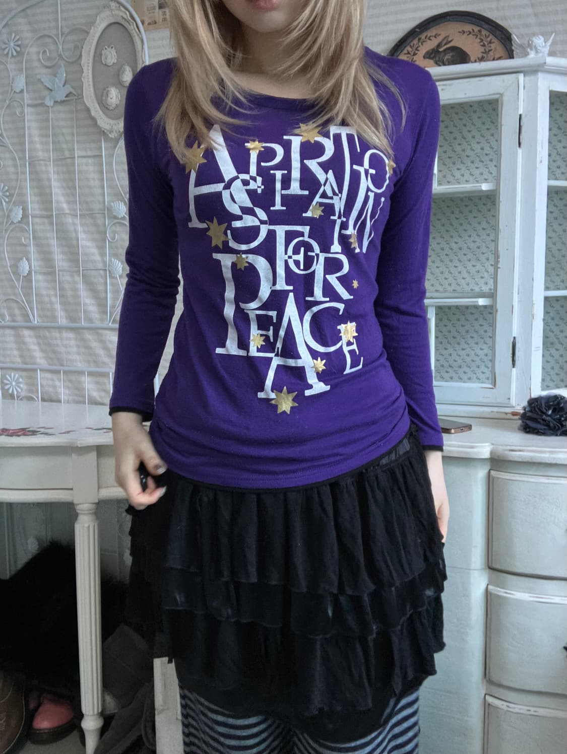 일본빈티지 핑키 스위티 퍼플 펑크 롱 슬리브 상품이미지1