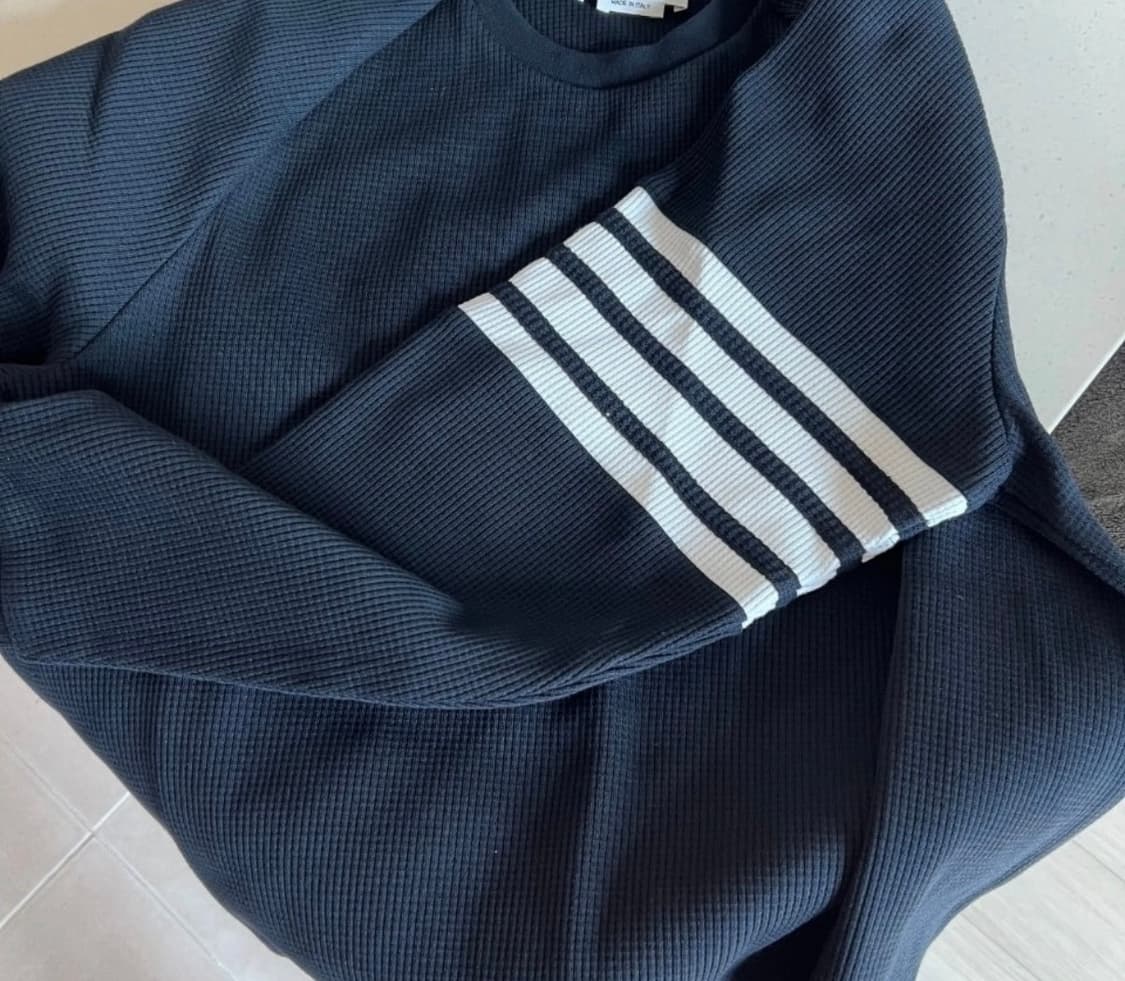 톰브라운 네이비 완장 와플 니트 상품이미지2