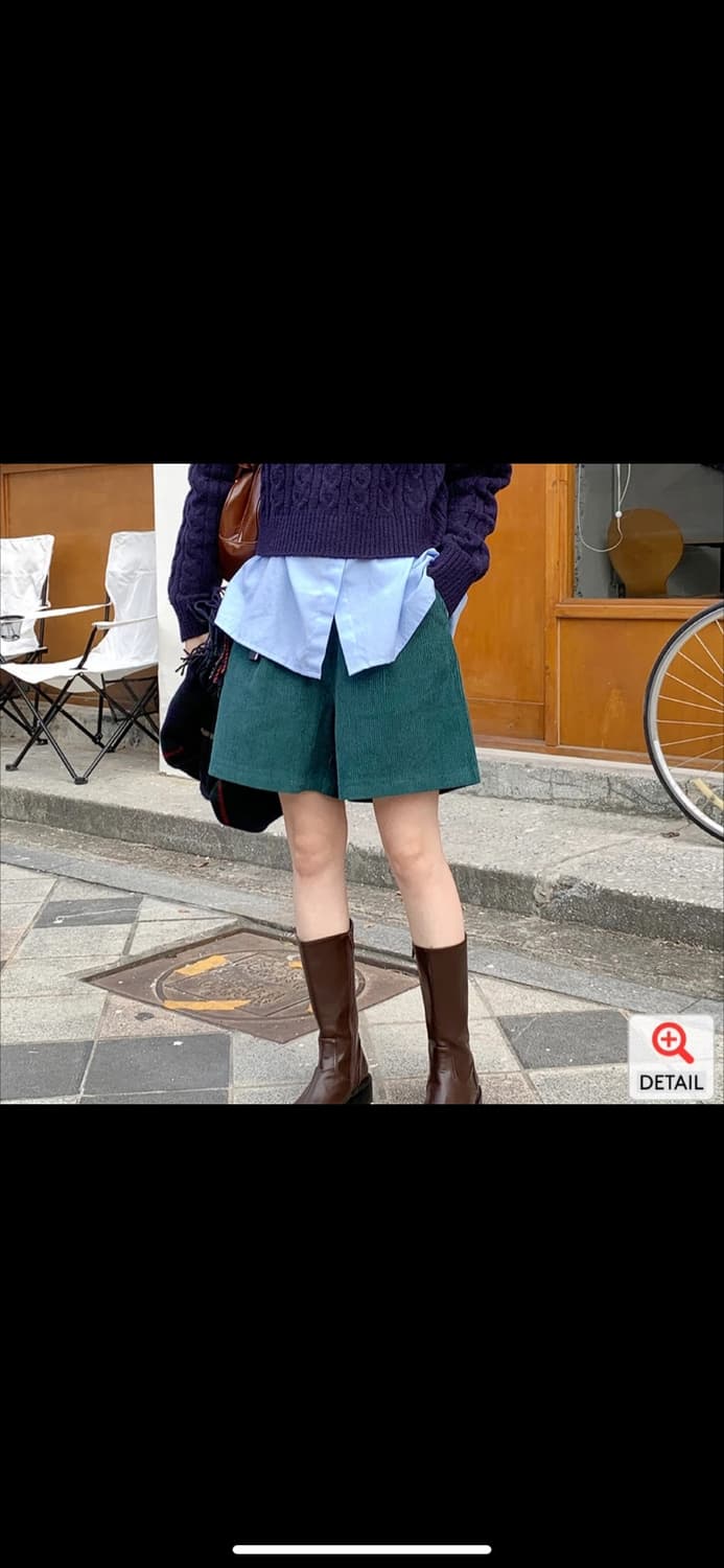 새상품)육육걸즈 코듀로이 하프팬츠 상품이미지1