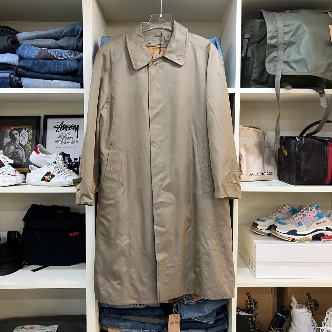 버버리 프레스티지 컬렉션 카키 내피 카코트 S 상품이미지1