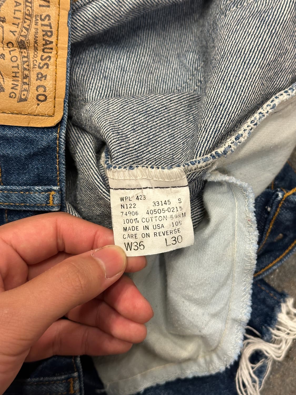 90s 오렌지탭 505 쇼츠 made in usa W36 상품이미지7
