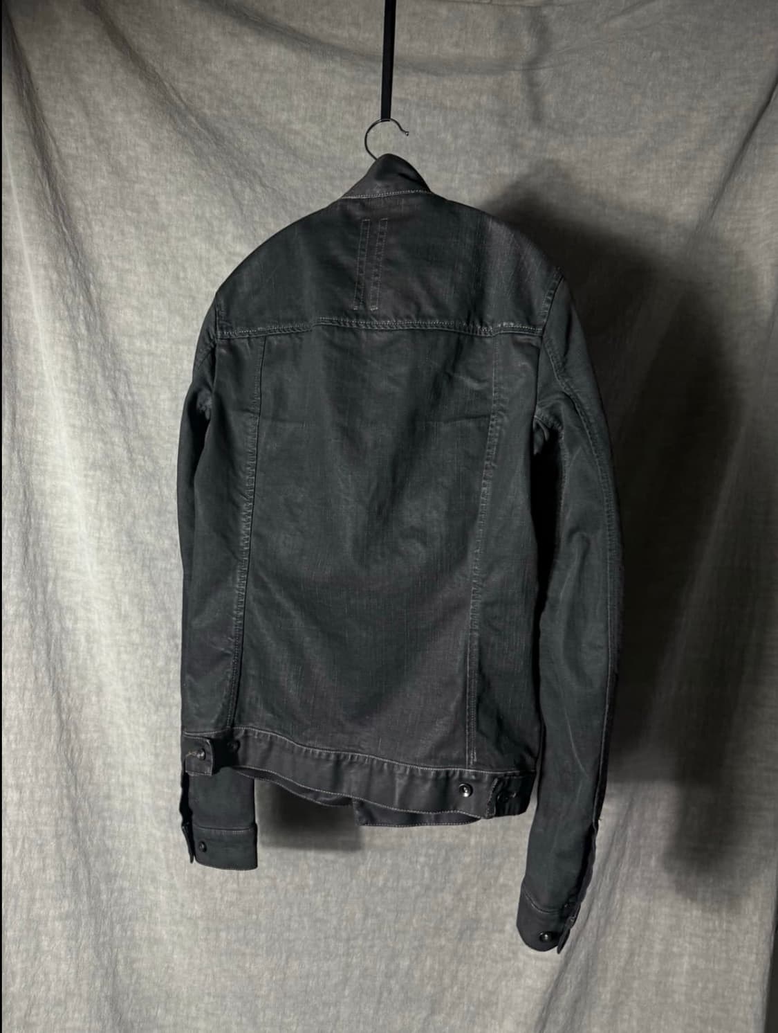 Rick Owens Waxed Denim High Neck Jacket 상품이미지6