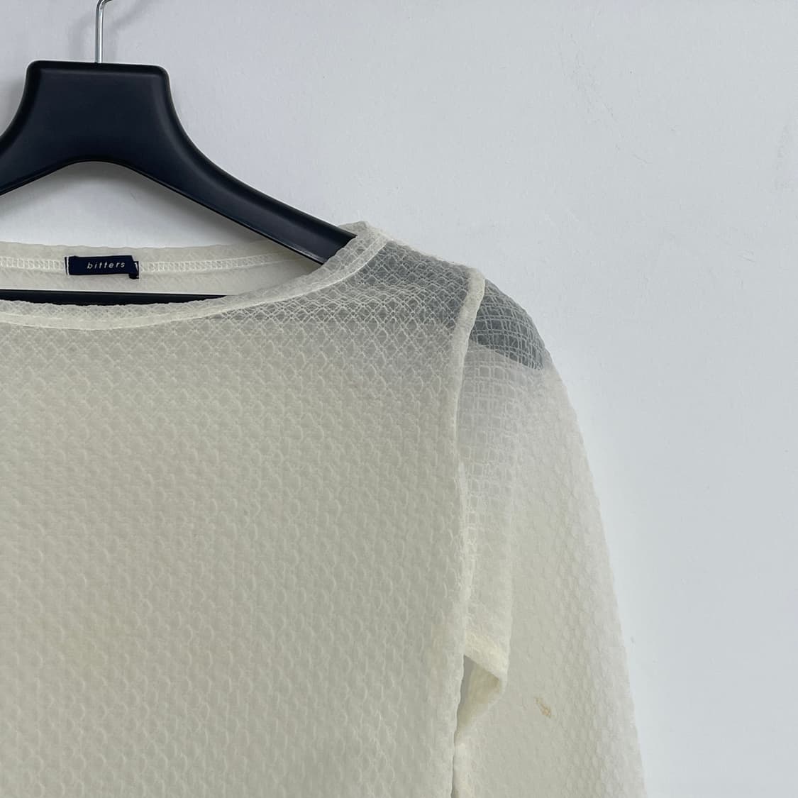 재팬 빈티지 레이어드용 시스루 7부 티셔츠 상품이미지1