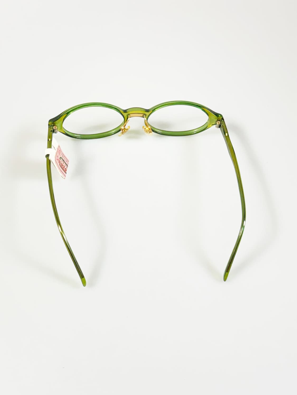 90s FREESIA 그린 오벌 반투명 뿔테 빈티지 안경 상품이미지5