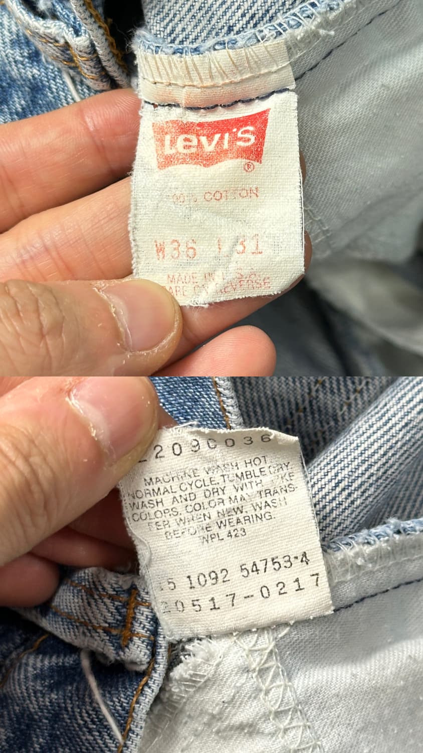 90's USA Made 빈티지 리바이스 517 오렌지탭 부츠컷 상품이미지9