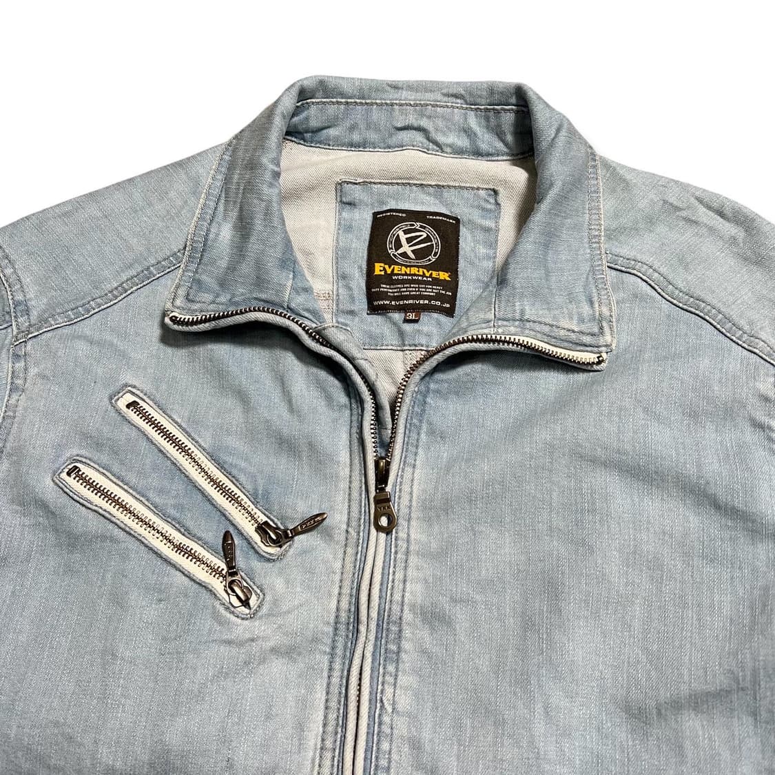 이븐 리버 데님 싱글 라이더 자켓 상품이미지2