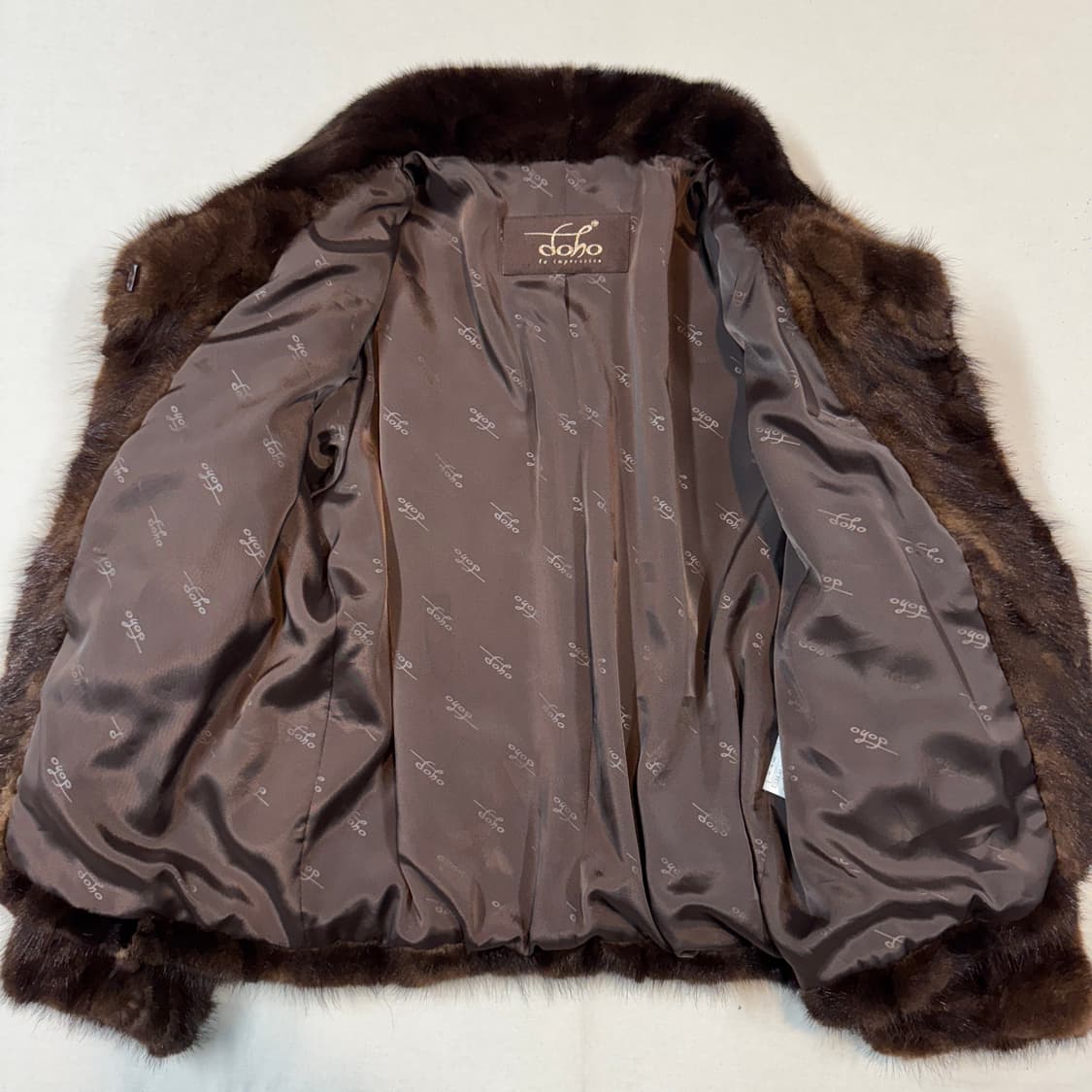 S) DOHO 브라운 밍크 숏 코트 퍼 자켓 상품이미지5