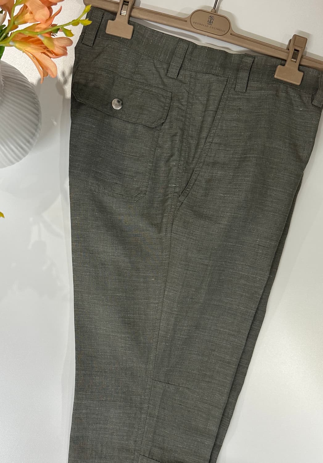 브루넬로 쿠치넬리 린넨 블렌드 버진울 팬츠 레저핏 슬랙스 상품이미지1