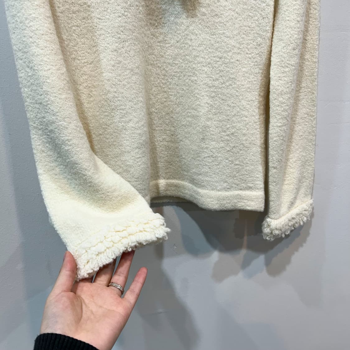 아이보리 퍼 디테일 top 상품이미지3