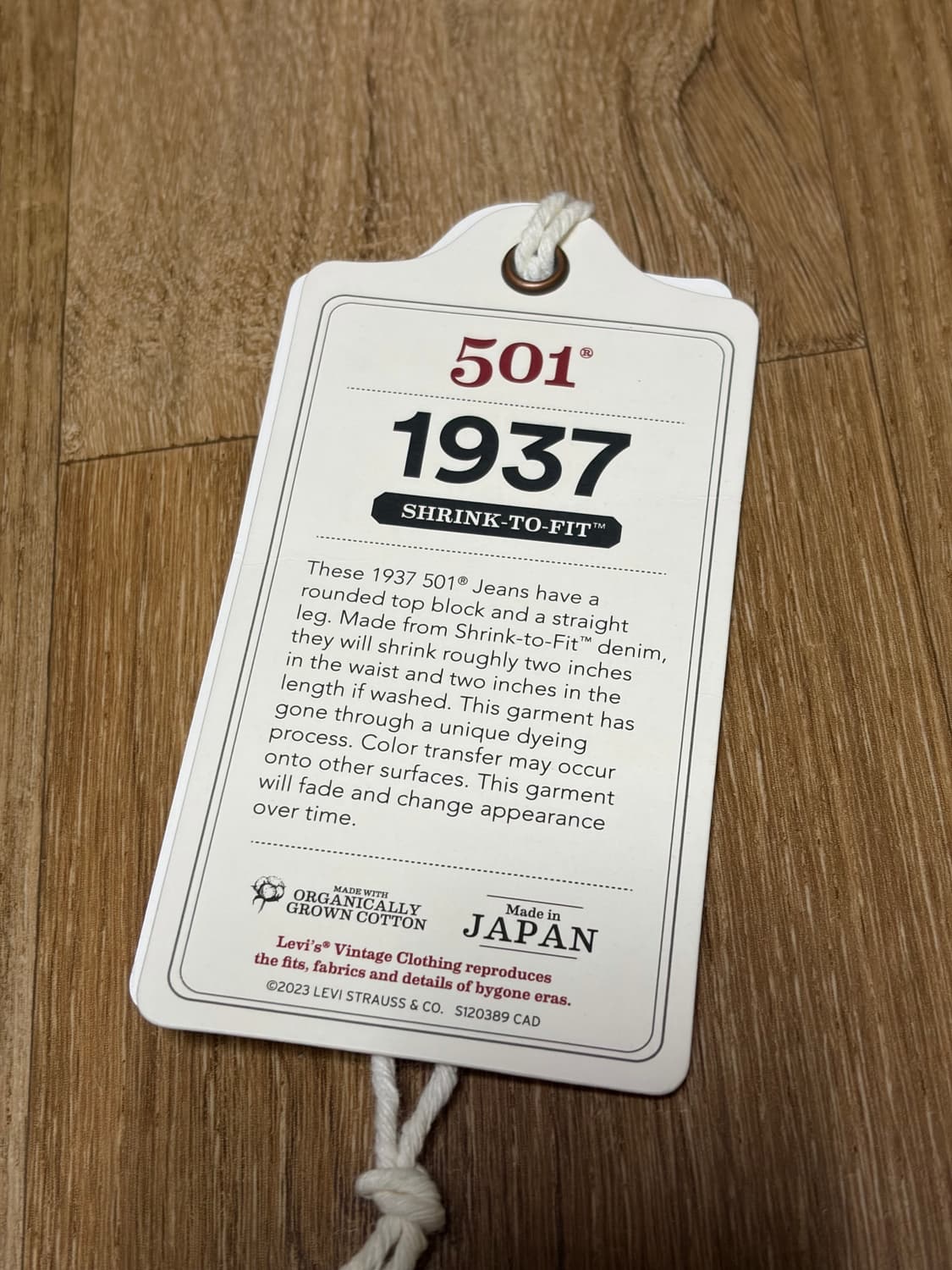 리바이스 LVC 37501 셀비지 데님 W30 L34 상품이미지3