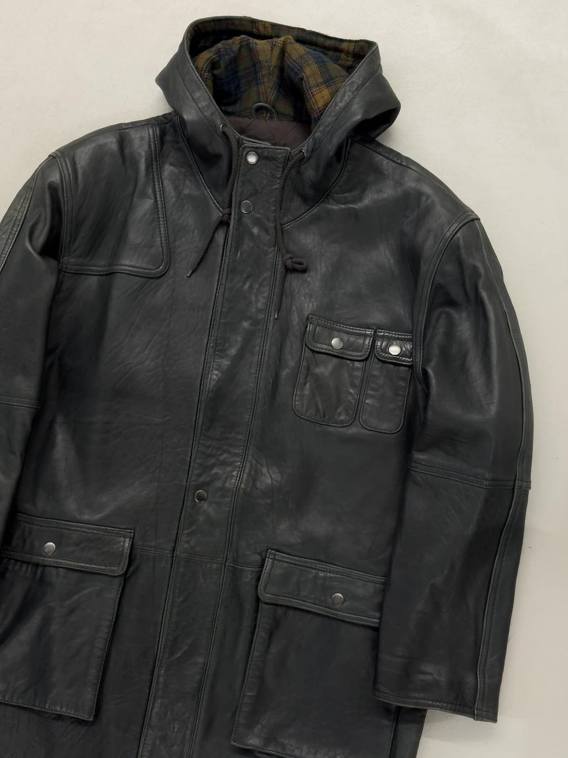 Harajuku Mother 레더 후드 자켓 상품이미지2