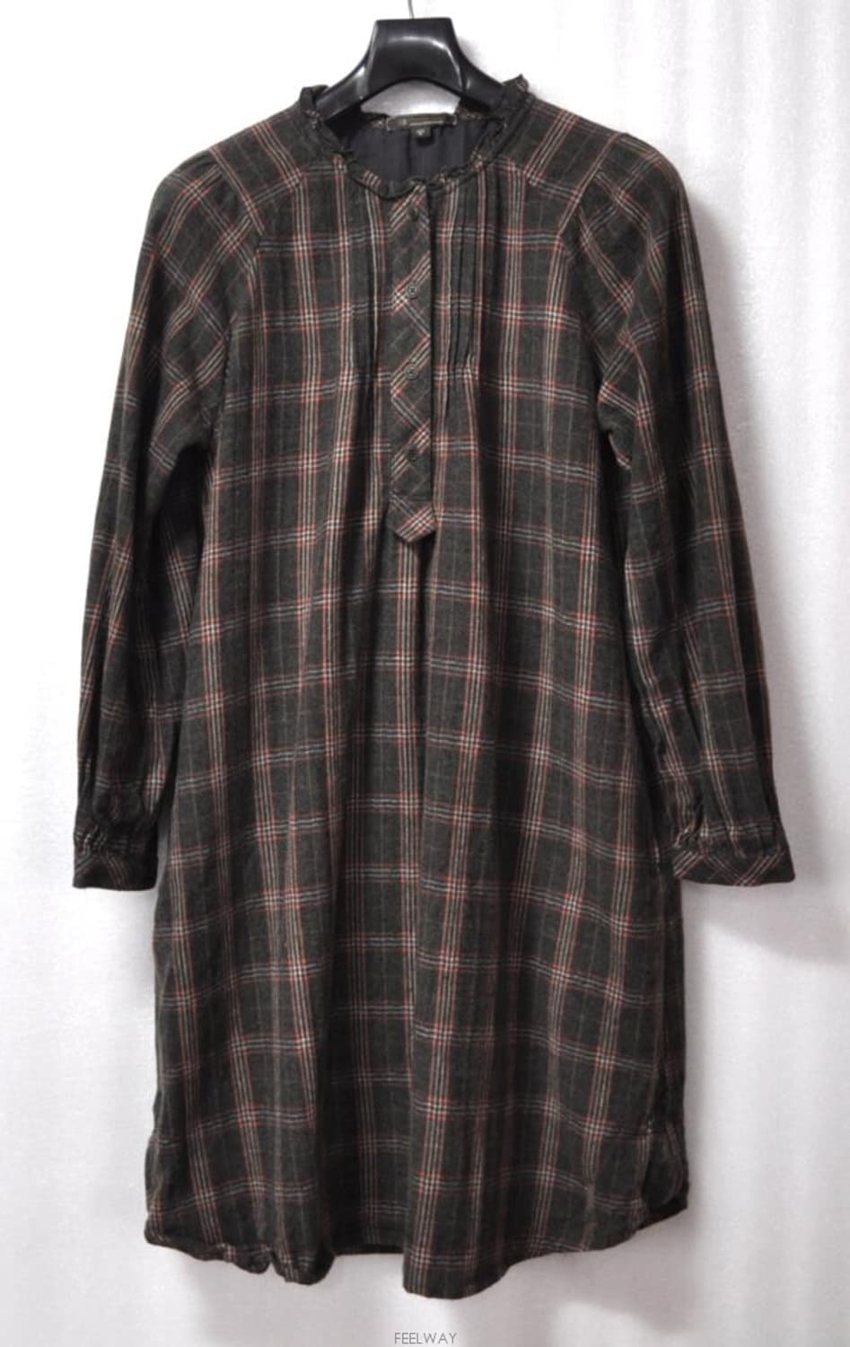 써스데이아일랜드/여성체크원피스(사이즈66) 상품이미지1