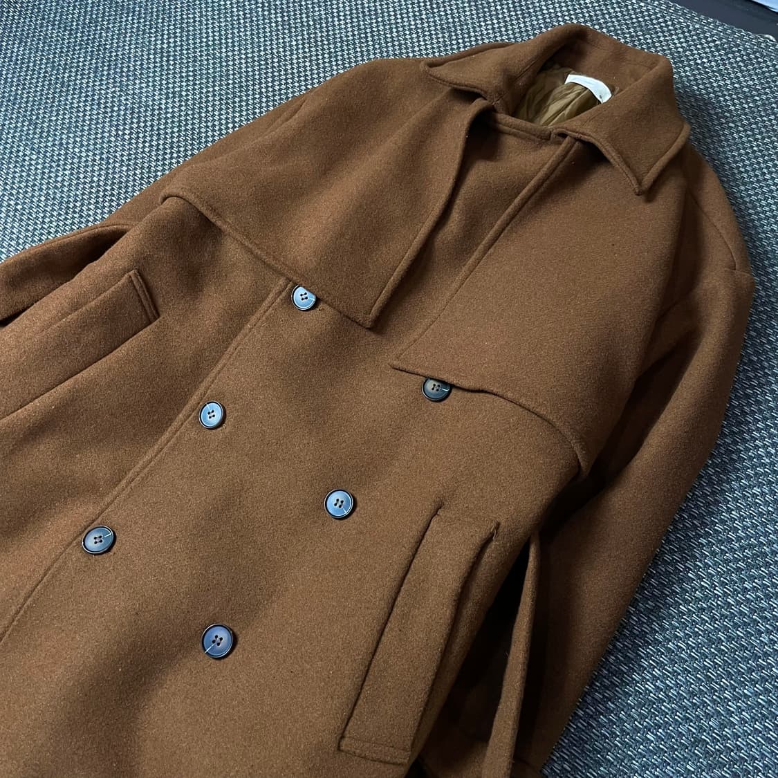 SCENT 브라운카멜 롱 더블 코트 상품이미지3
