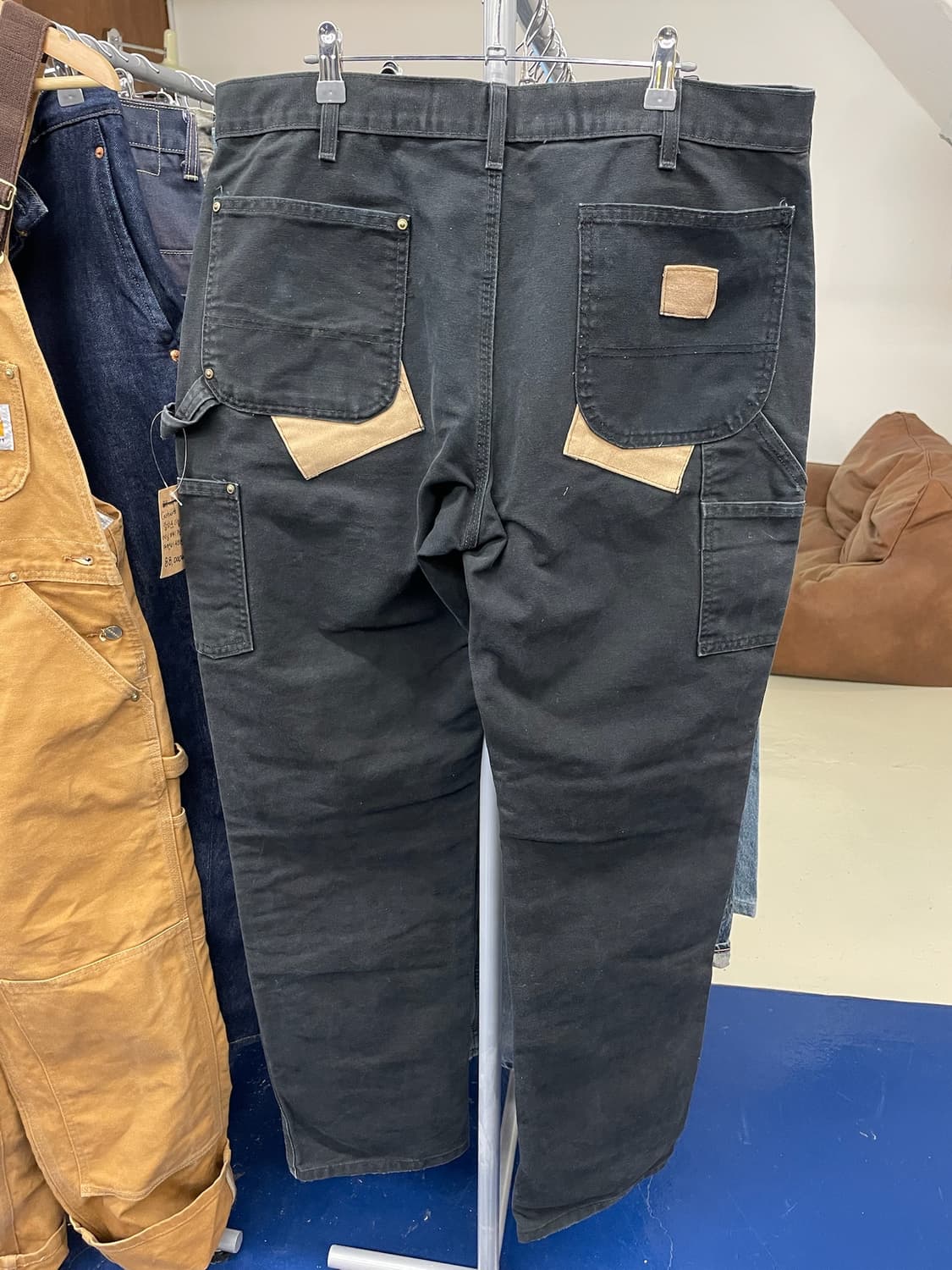 Carhartt 칼하트 더블니 데님 패치워크 커스텀 팬츠 상품이미지8