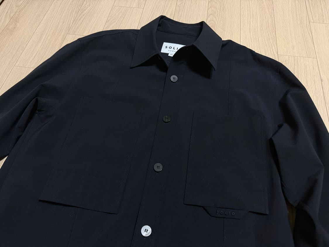 솔리드옴므(Solid Homme) 포켓 로고 자수 셔켓 46 상품이미지1