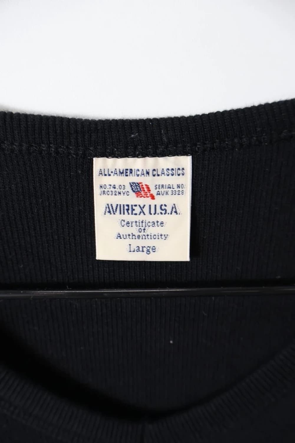 AVIREX Black V Neck Tee 상품이미지7