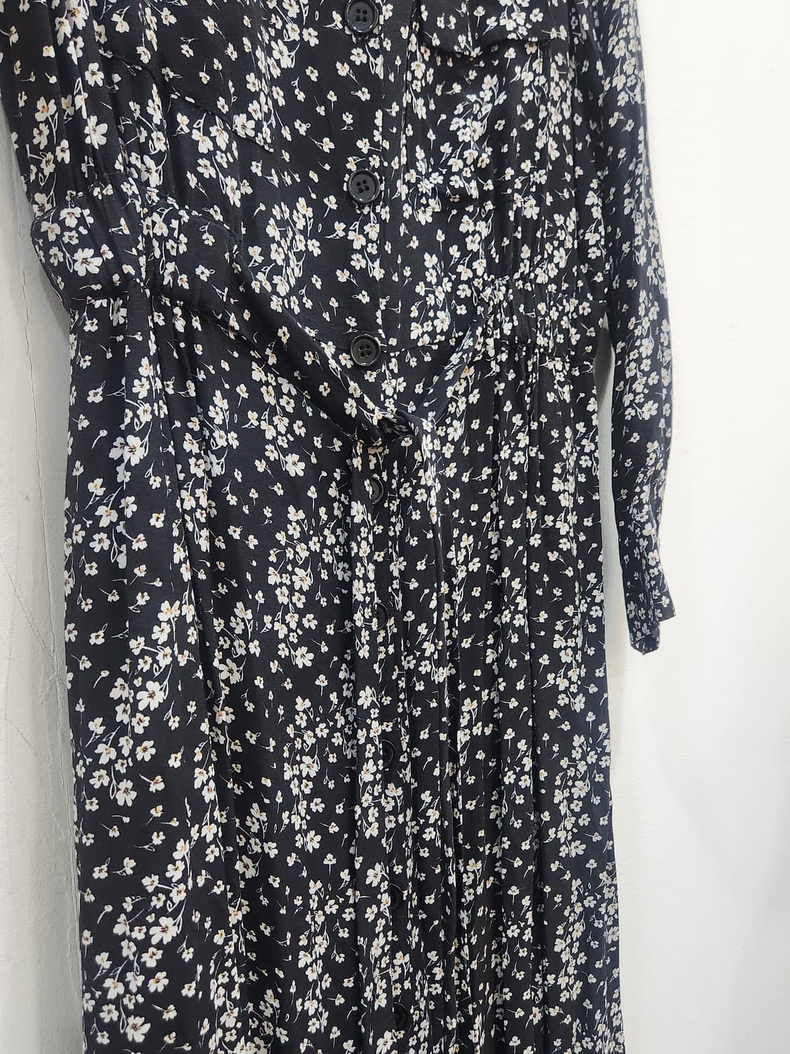 [M] 자라 ZARA 플라워 리본 롱 원피스 M 상품이미지5