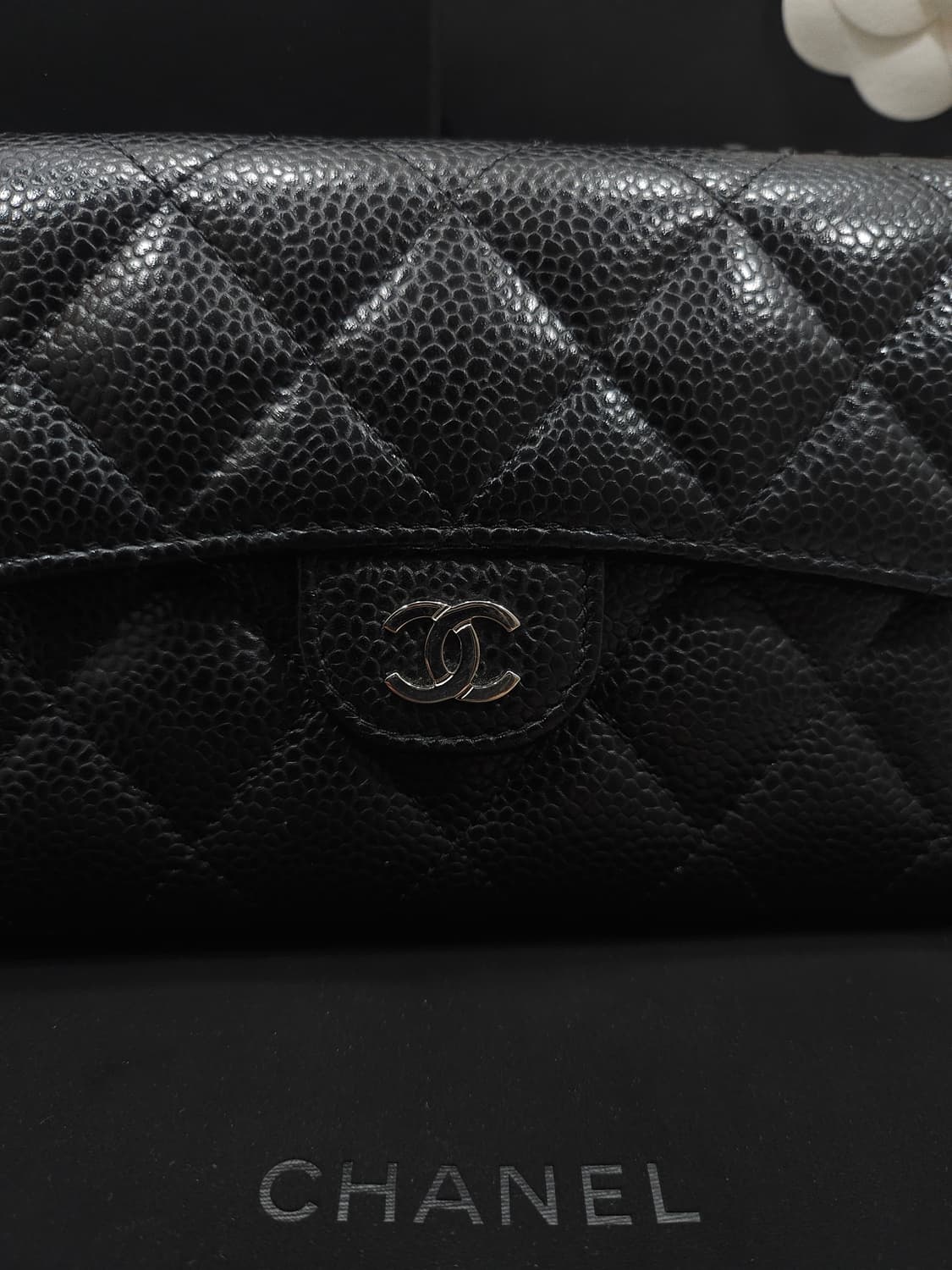 [풀구성] 샤넬 클래식 똑딱이 캐비어 중지갑 상품이미지3