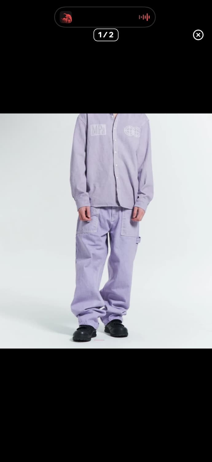 플라스틱프로덕트 카펜터 데님 팬츠 라벤더 상품이미지1