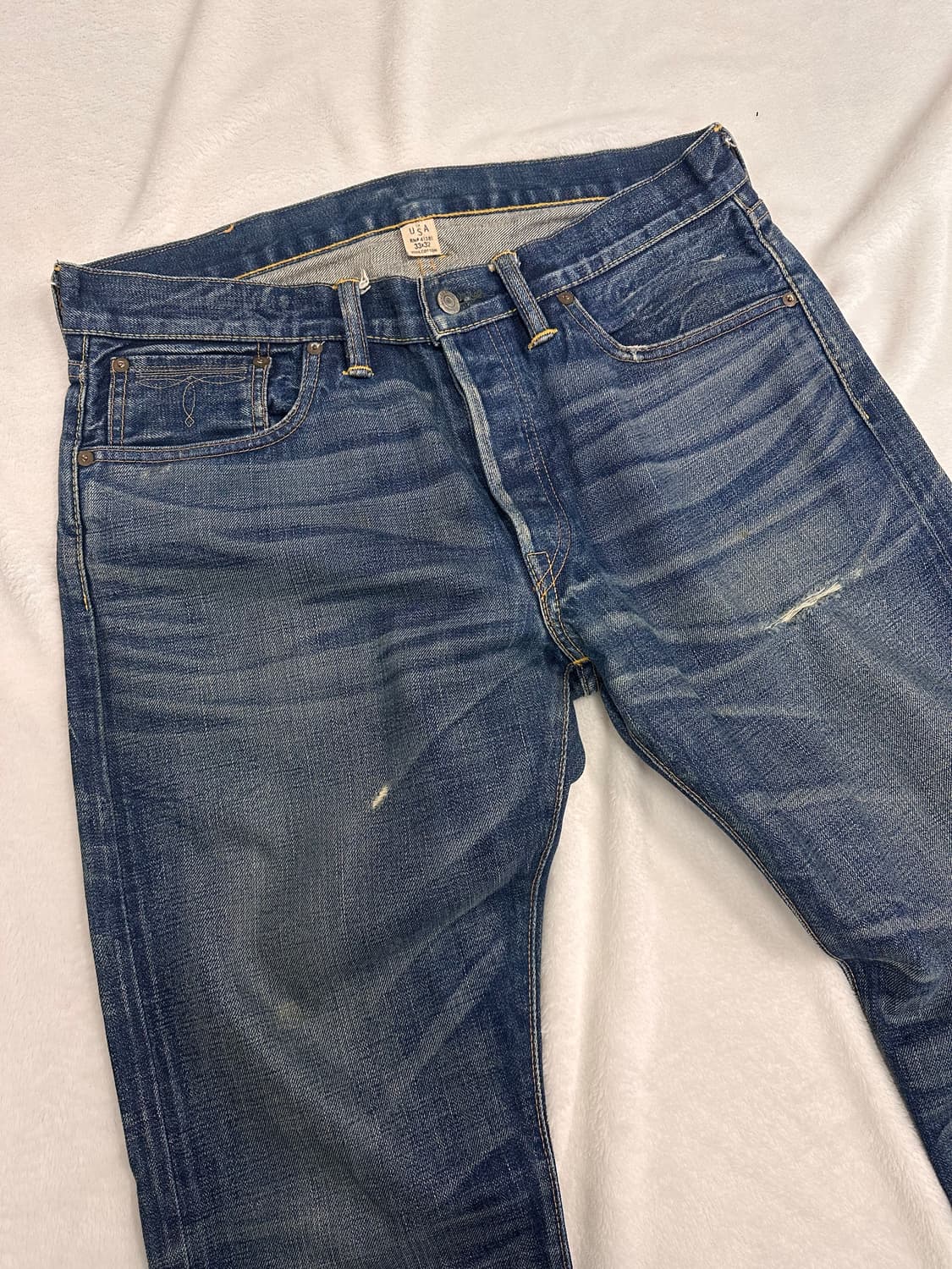 (33x32)RRL 더블알엘 셀비지 데님 팬츠 상품이미지2
