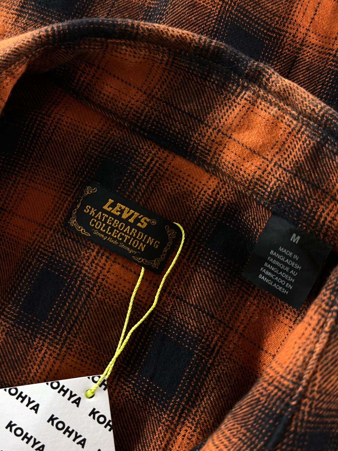 리바이스 스케이트보딩 컬렉션 오렌지 체크 플란넬 셔츠 상품이미지9