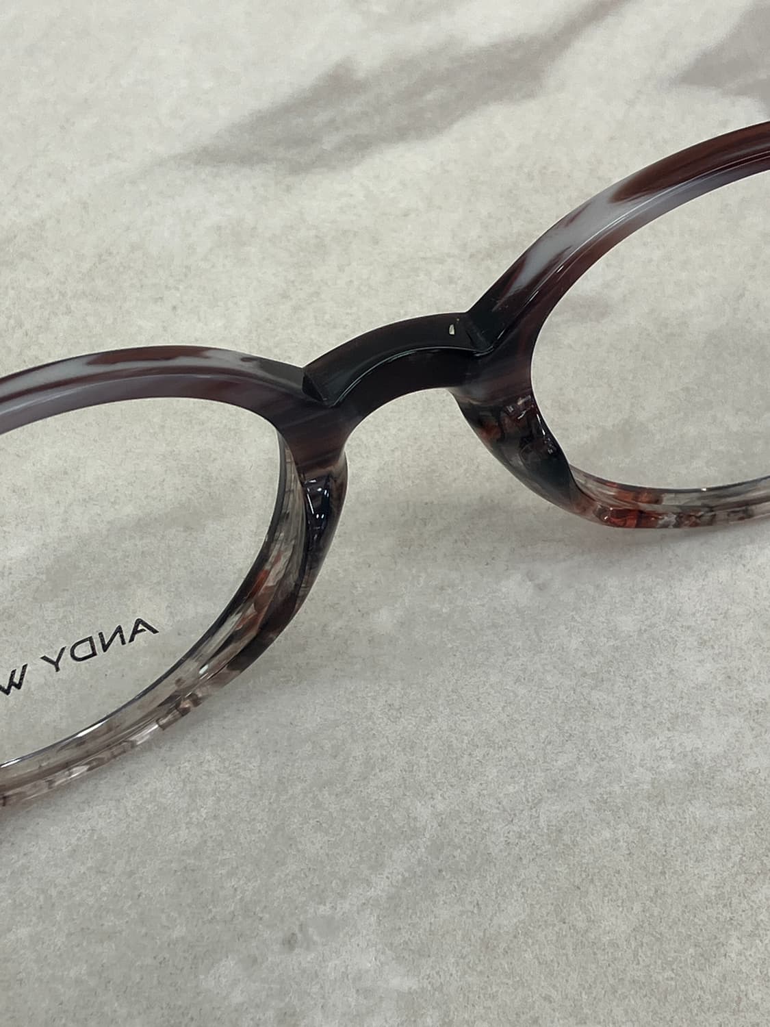 앤디 울프 Andy wolf 믹스브라운 오벌 뿔테 수제 안경 상품이미지3