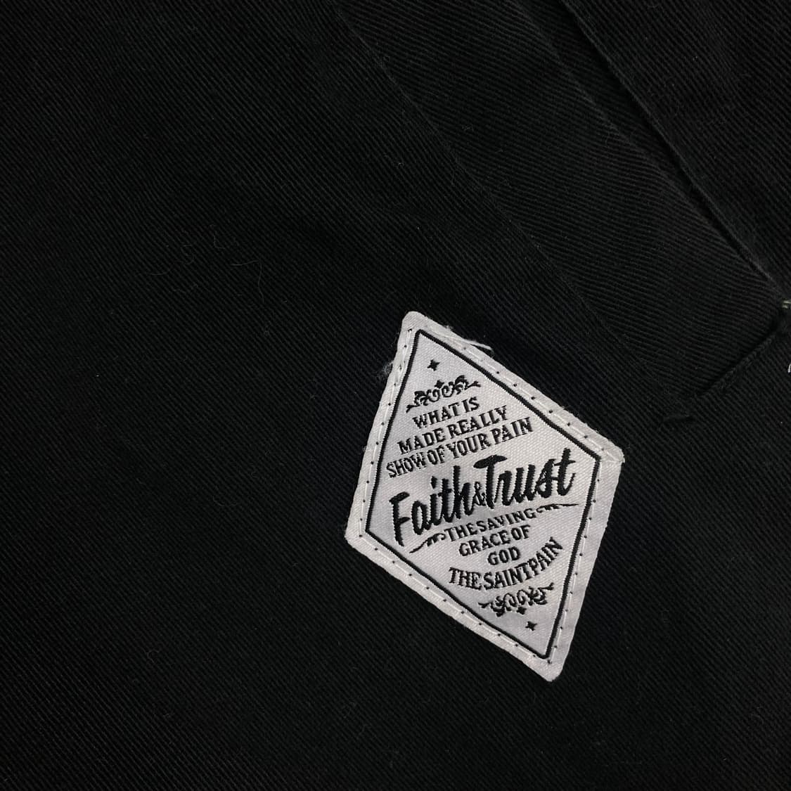 세인트페인 블랙 컬러 성조기 로고 코튼 코치 자켓 상품이미지5