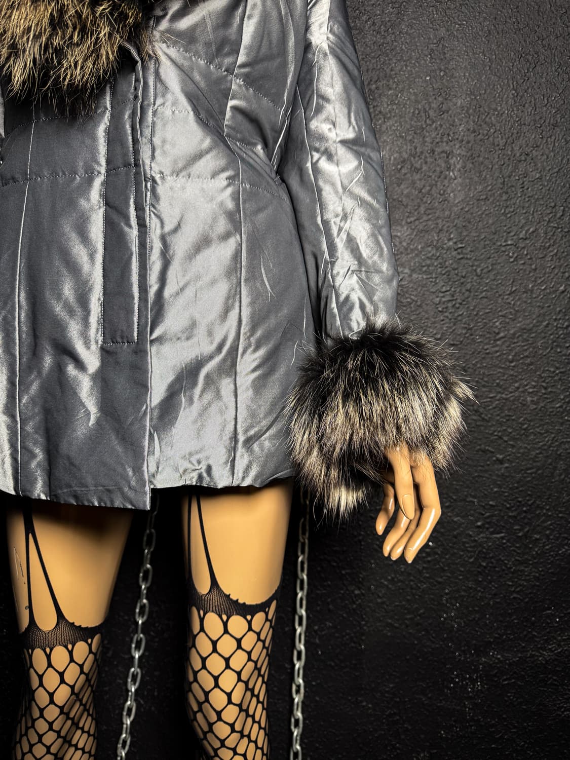 HIROKO BIS – Metallic Fur Down Coat   상품이미지3