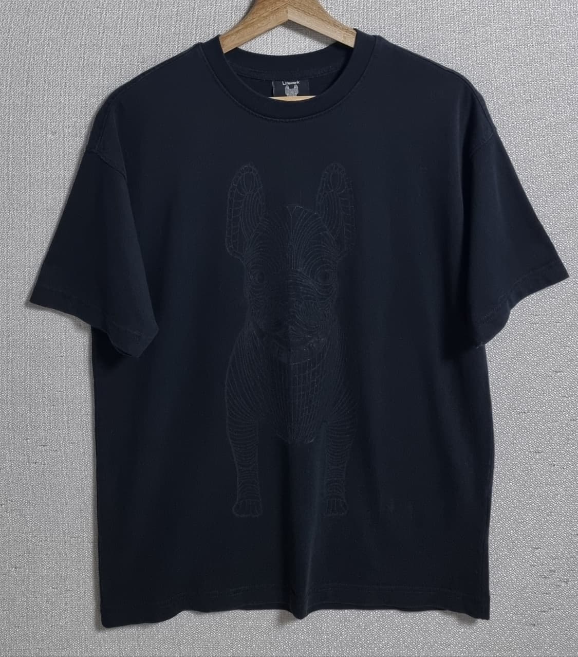 오버핏 XS ) 라이프워크 블랙 반팔티 상품이미지1