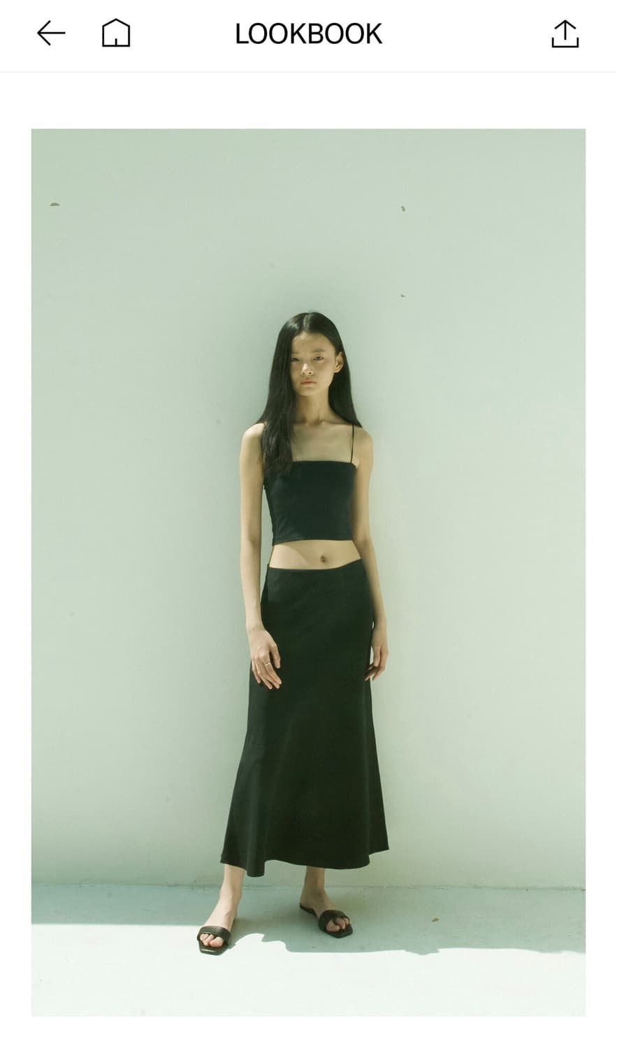 (새상품)HAVEC 하베크 - Linen long skirt 상품이미지1