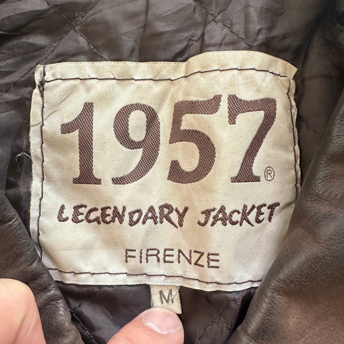 90년대 1957 피렌체 빈티지 이탈리아 생산 레더 자켓 M 상품이미지6