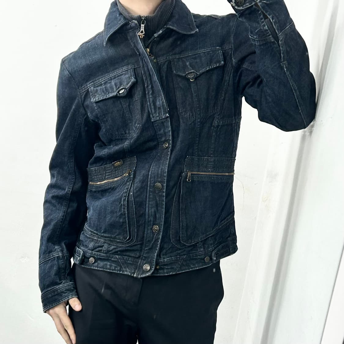 디젤 쿼드포켓 데님 바이커 자켓 상품이미지1