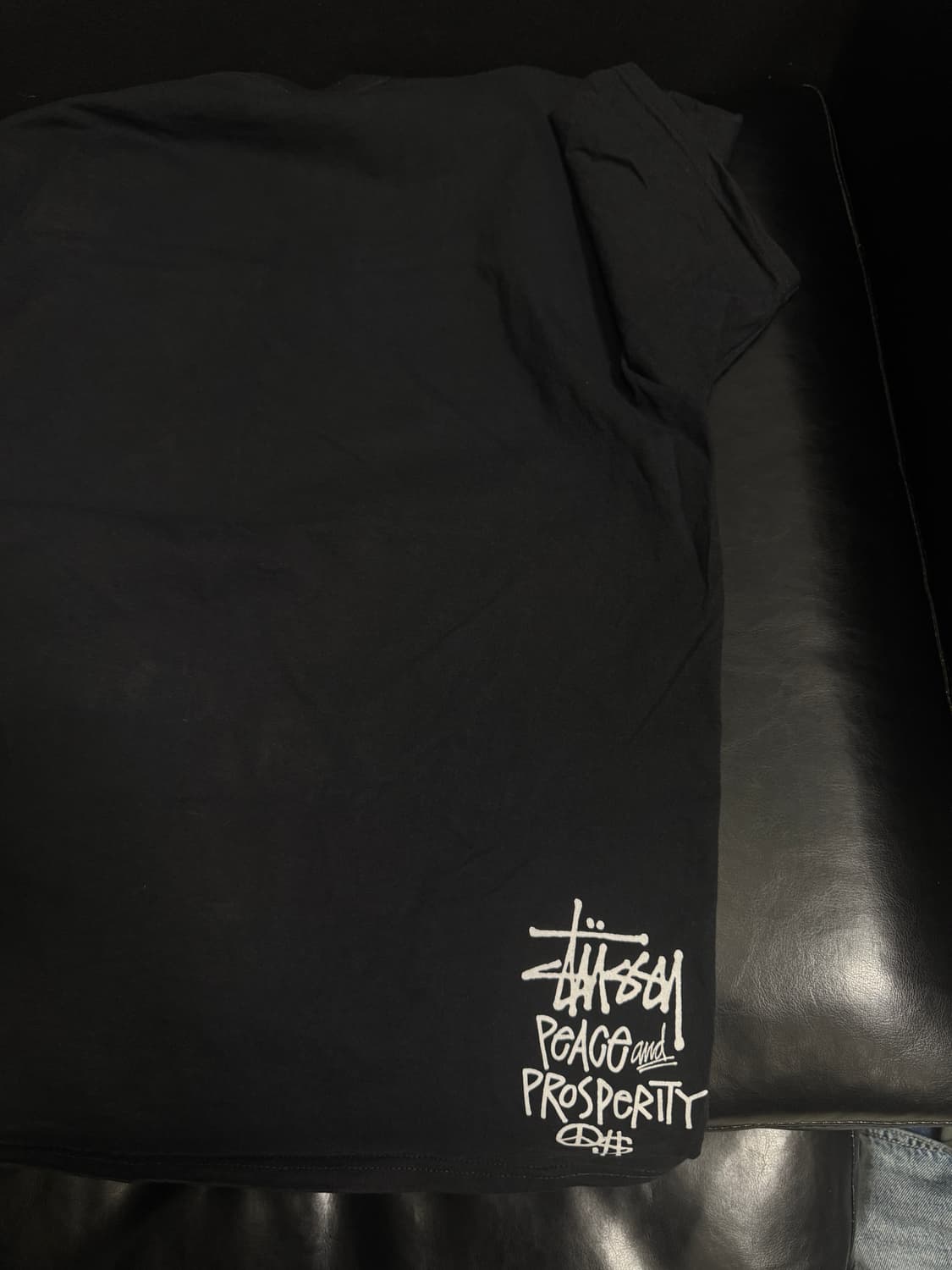 스투시 stussy 피스앤 프로스페리티 블랙 XL 상품이미지4