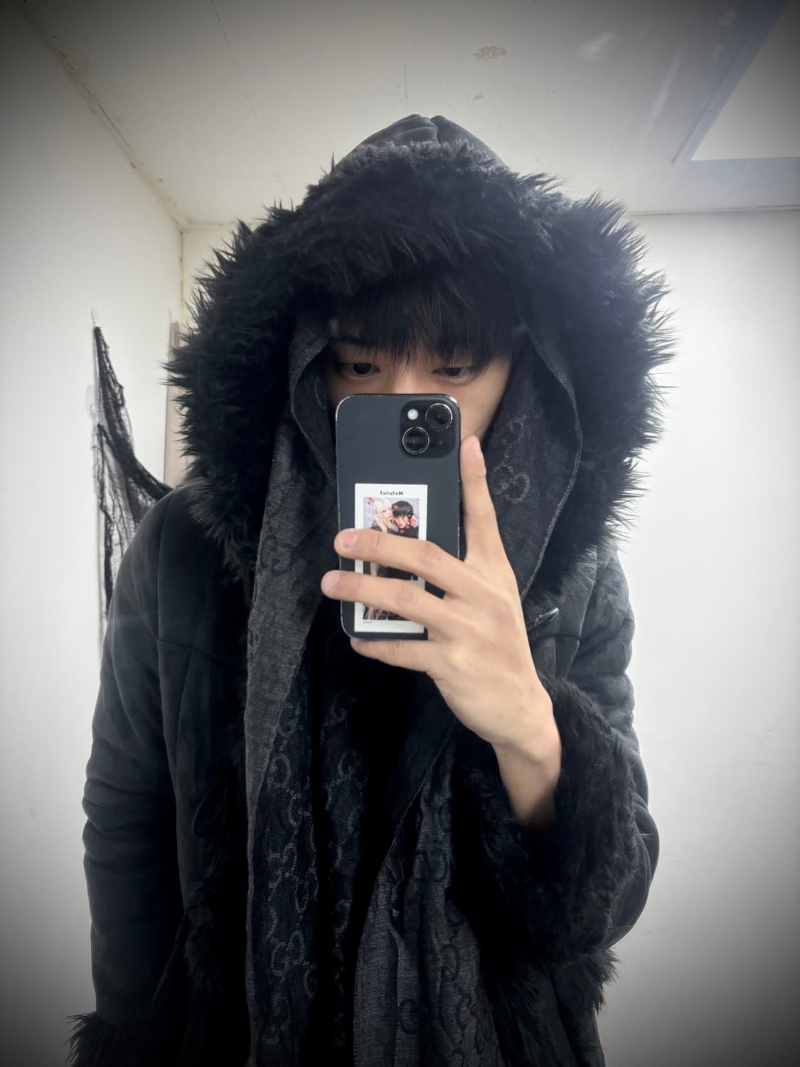 [EGOIST JAPAN] VKEI mood Black Fur Hoodi 상품이미지3