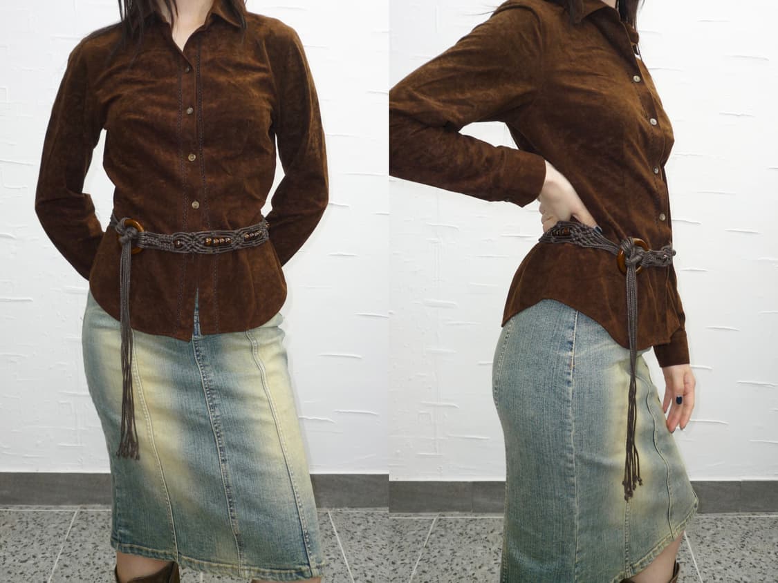 brown suede shirts 상품이미지1