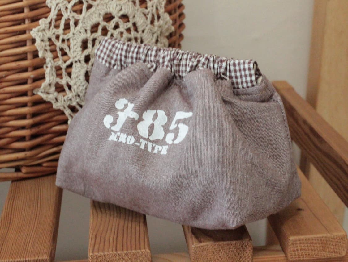 핸드메이드 브라운 바네 파우치 상품이미지1