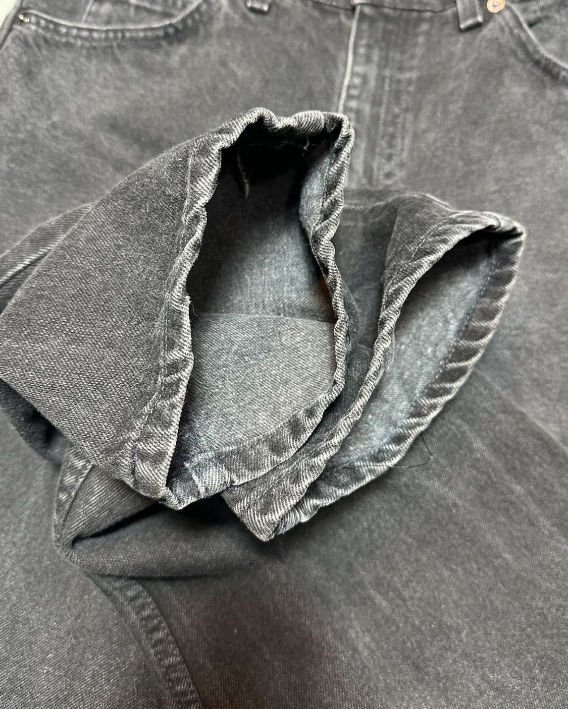 리바이스550 블랙 오렌지탭 데님 팬츠 34x32 상품이미지5