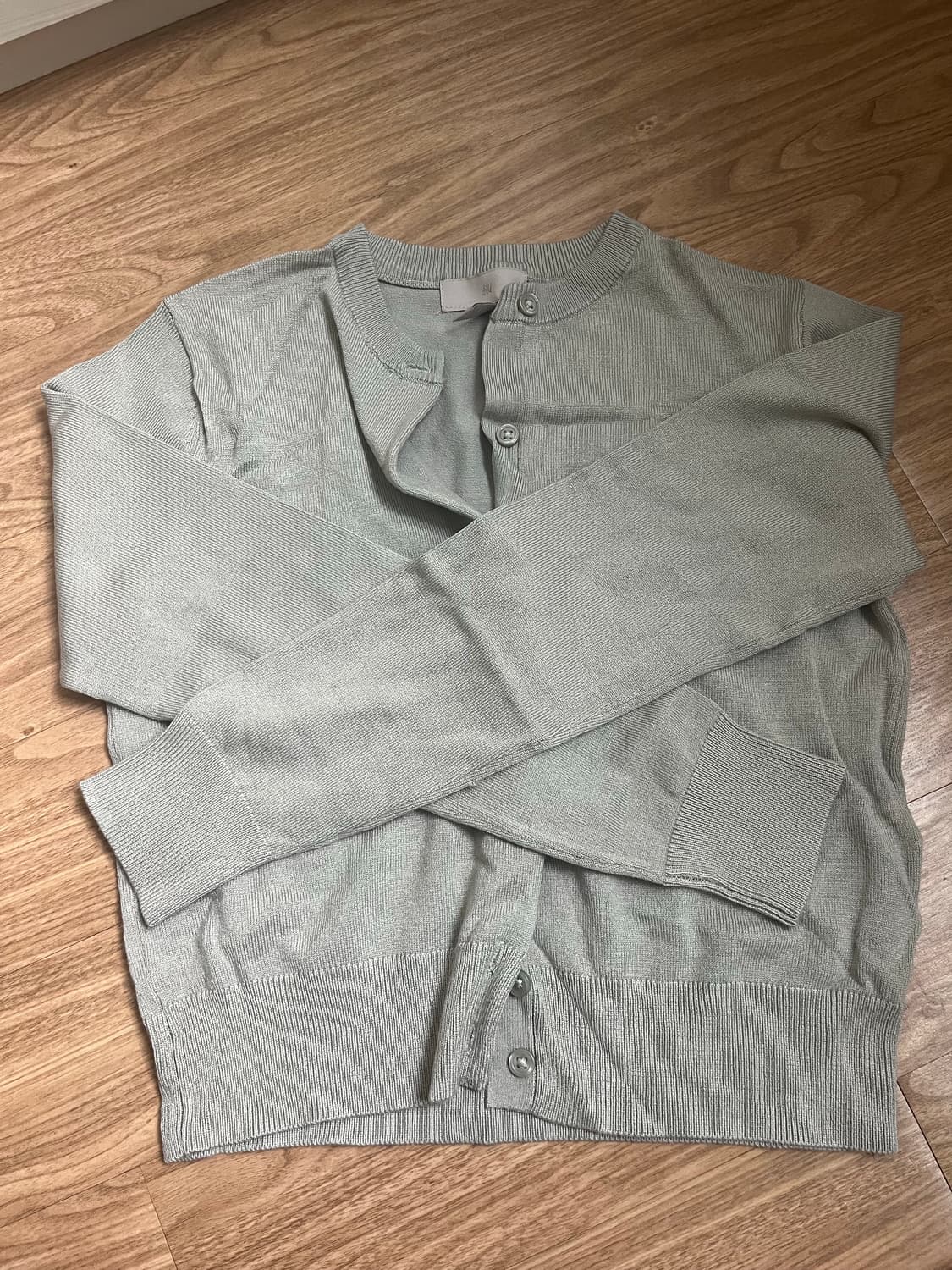 H&M 파인니트 가디건 새상품 민트색 xs 상품이미지3