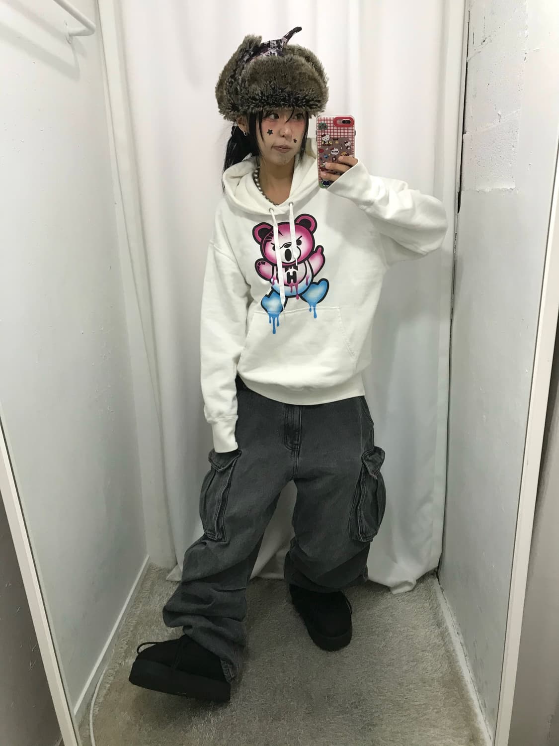 Hysteric Glamour Fxxk Bear Hoodie 상품이미지3