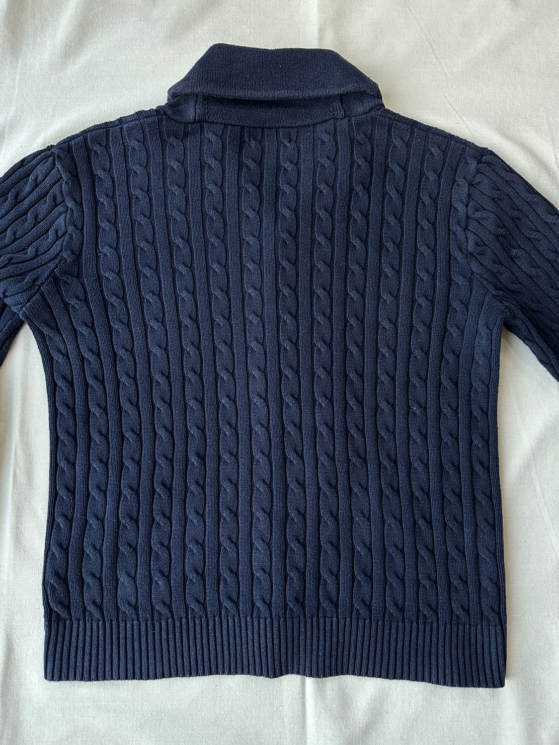 폴로 꽈배기 숄카라 니트 가디건 보이즈 XL 상품이미지8