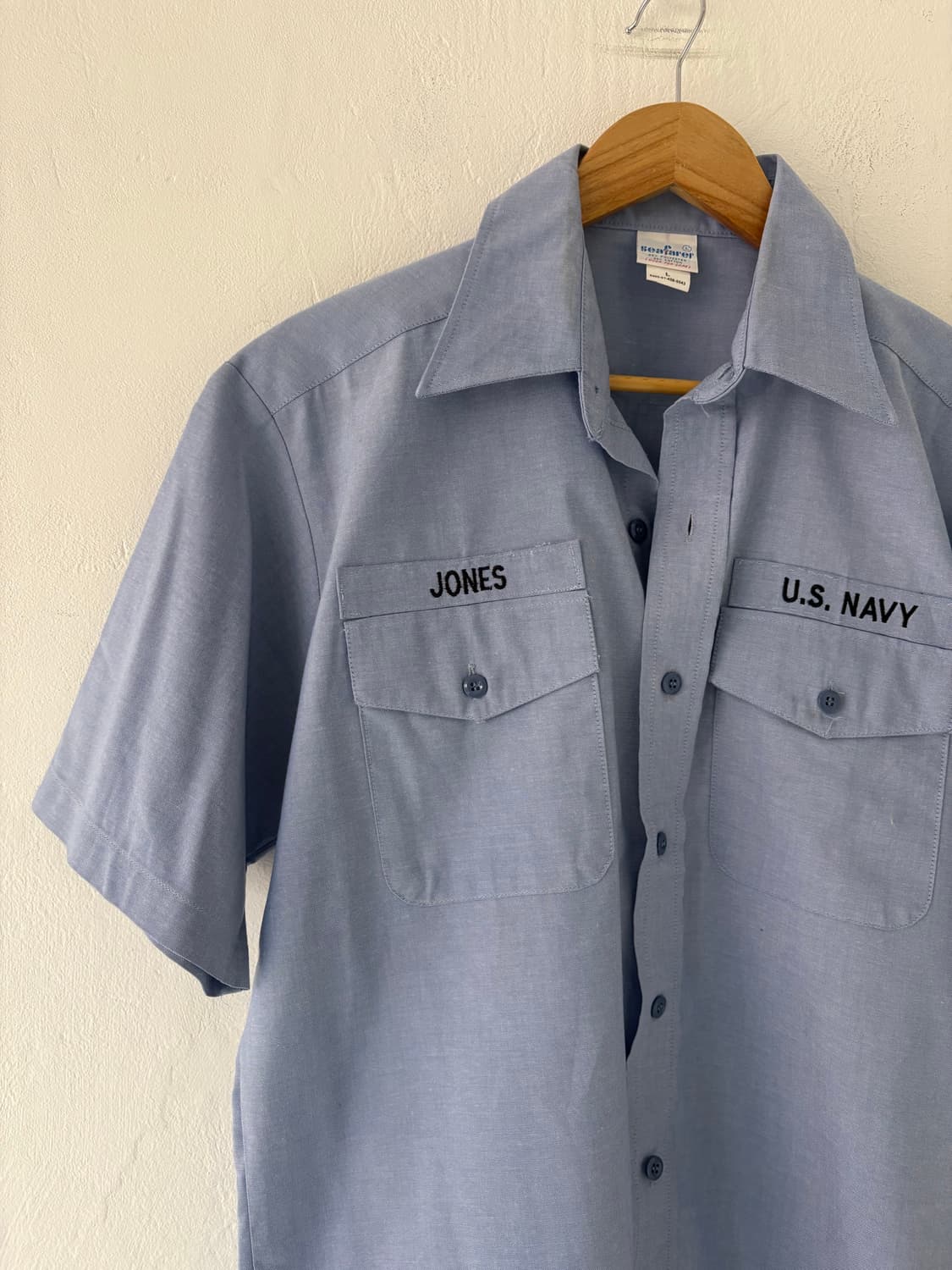 90's U.S Navy Utility Cambray Work shirt 상품이미지6