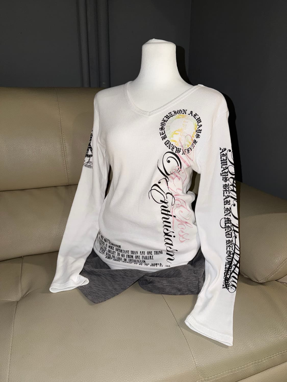 y2k printing & lettering long sleeve 상품이미지1